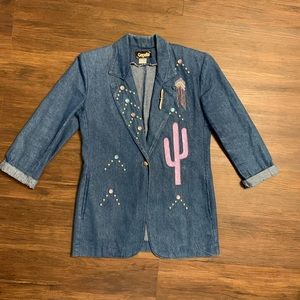 Vintage western Gepetto jean jacket/blazer